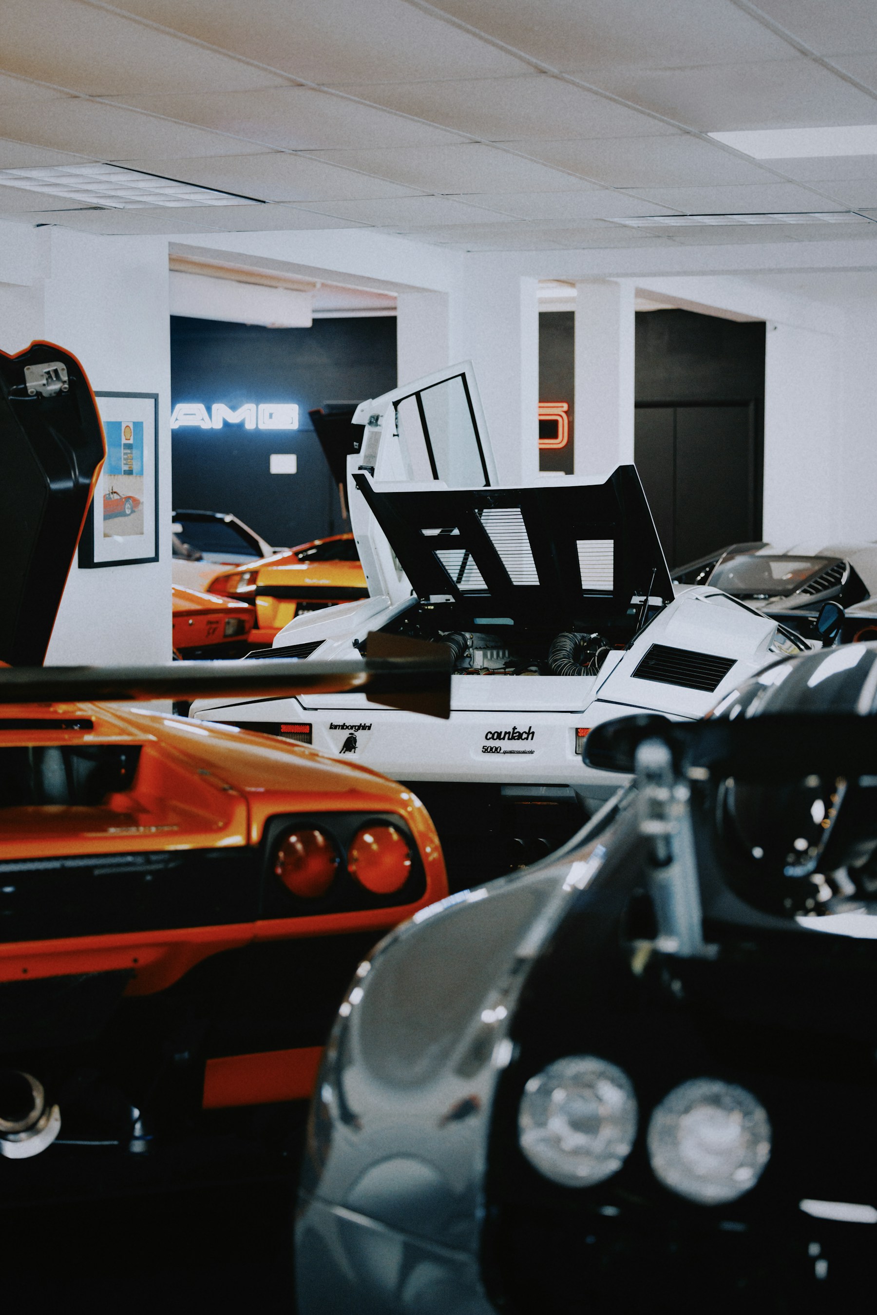 Lamborghini Countach in a real supercar collection